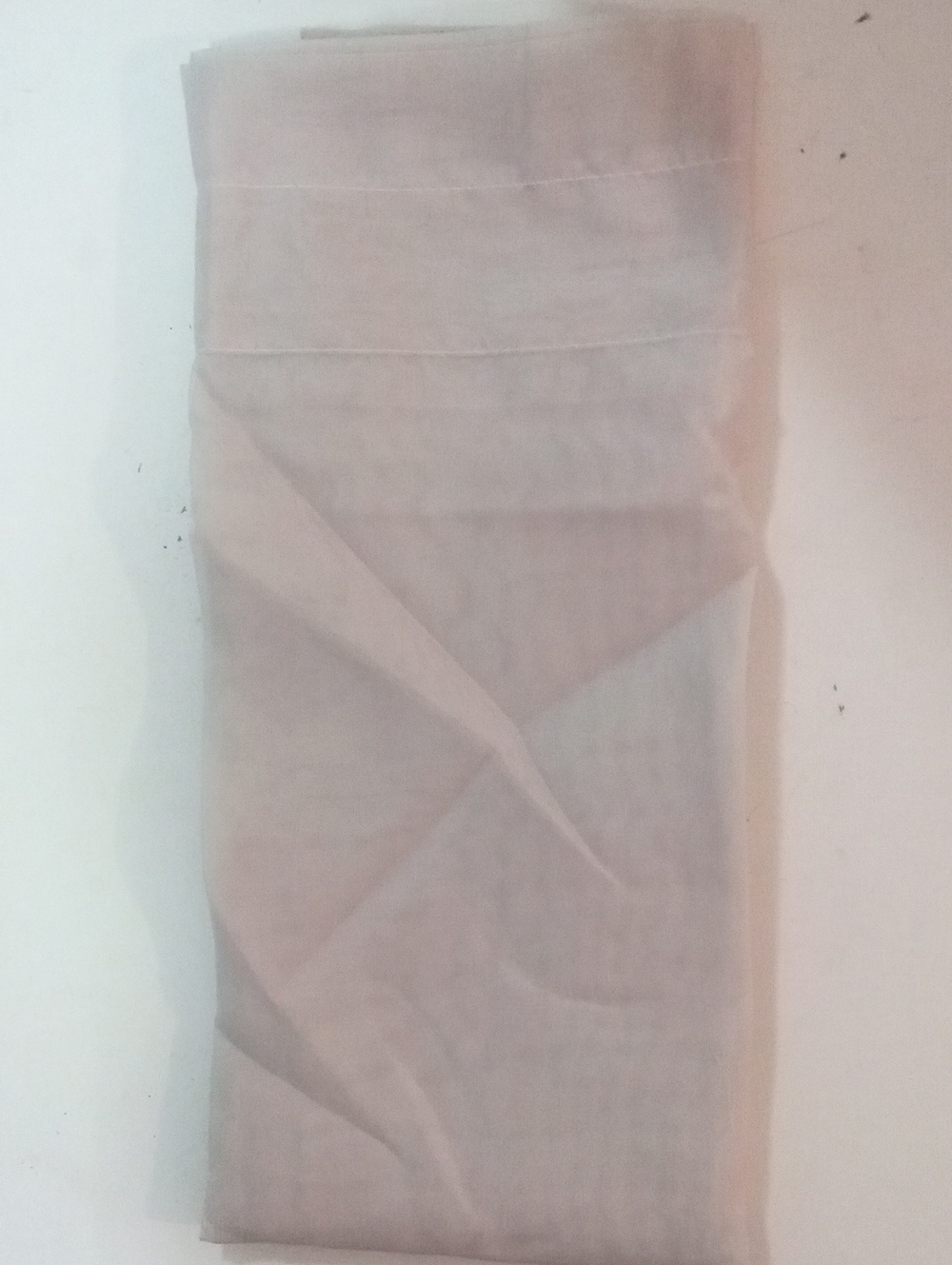 R Home Taupe Sheer Window Curtain Panel Crushed Voile NWT $25 63"